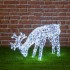 Renne (qui broute) décoré avec cristaux acryliques, 200 LED BLANCHES 4m+70xH50cm