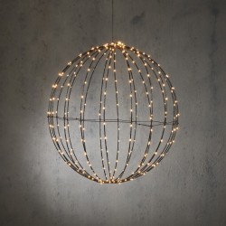 LUCA LIGHTING BOULE DE NOËL LUMINEUSE DE 320 LED BLANC CHAUD - IP44 - Ø50 CM - NOIR