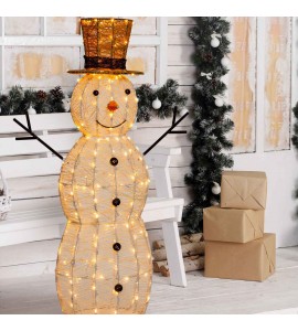 Bonhomme de Neige 3D H105cm Série LHC 220 LED TRADITIONAL