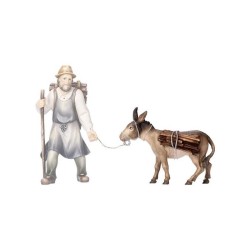 Bûcheron avec un Ane