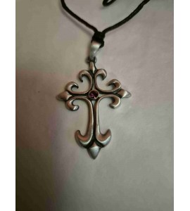 Collier Croix en Etain