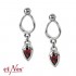 Boucles d'Oreilles Jasmin avec Zirconium Rouge